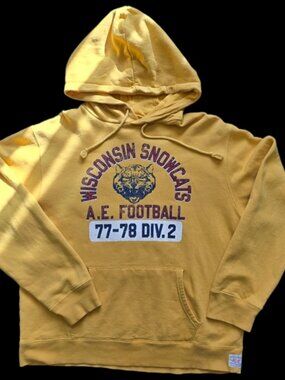 Yellow Wisconsin Snowcats Graphic Hoodie Sweatshirt